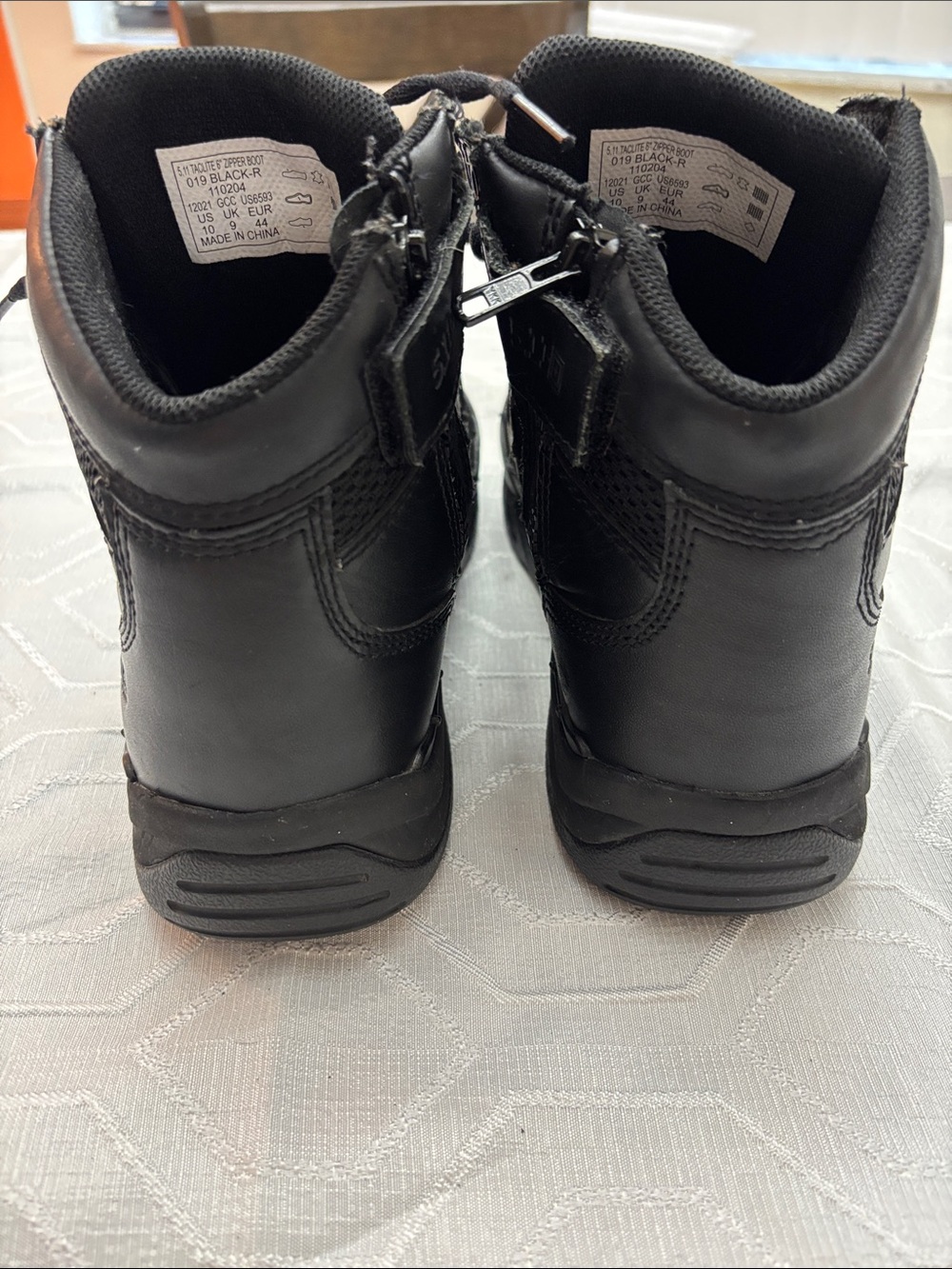 5.11 Tactical TacLite 6” Side Zip Boots Black Leather Duty Tactical Size 10 - Picture 10 of 10
